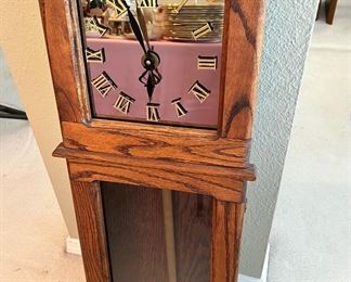 Mini Oak Grandfather Clock