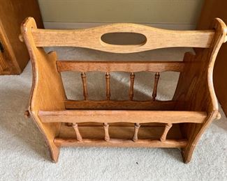 Oak Magazine Holder
