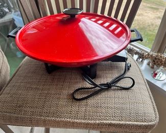 West Bend Red Electric Wok