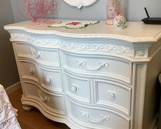 Children's Dresser  with Wall Mounted Vanity Mirror by Disney's Princess Collection 