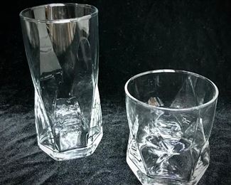 Geometric Water and Juice Glasses 