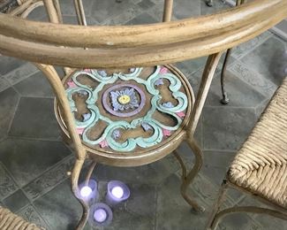 Metal and Glass Dining Set 