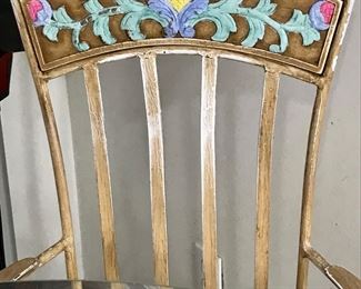 Metal and Glass Dining Set 