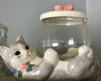 Vintage Kitten Treat Jar 