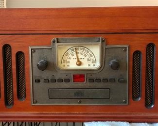 Crosley Cr704d-pa Musician 3-Speed Turntable With Radio, Cd/cassette Player, Aux-in and Bluetooth