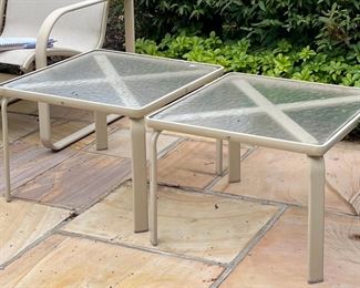 Brown Jordan Pair Of Outdoor Side Tables