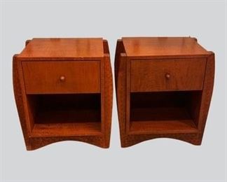 Pair Of Dialogica Bedside Tables Designed By Monique And Sergio Savarese , C. 1996