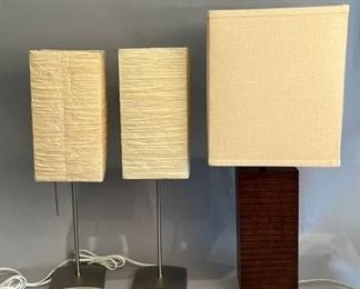 Group Of Three Table Lamps, Modern