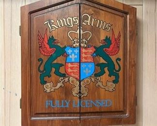 King Arms Dart Box And Dart Board By Accudart