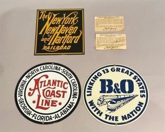 Group Of 3 Reproduction Advertising Signs, C Late 20th Century