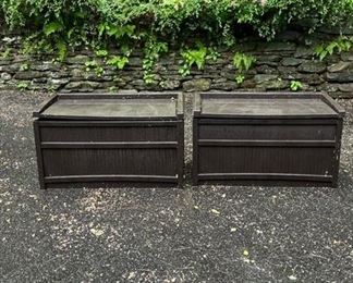 Pair Of Outdoor Storage Chests/deckboxes By Suncast