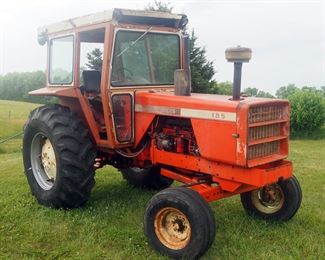 1970s Alice Chalmers 185 Diesel Powered Tractor With Cab, 1824 Hours Showing