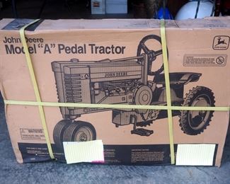 Ertl John Deere Model A Pedal Tractor, New In Box
