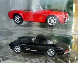 Mercedes Benz, Ferrari, And Jaguar 1:24th Scale Toy Models, Qty 6