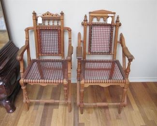 Very rare and unique pair of George Hunzinger arm chairs
