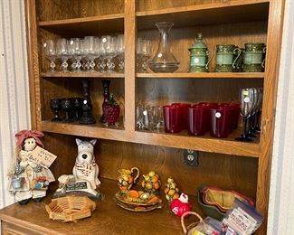 Glassware, Cookie Jar, Dishes, Candles