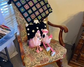 Rocker, Afghan, Flamingos