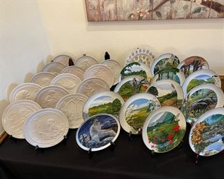 Frankoma Christmas Plates, Royal Windsor Wildflowers of the South Plates