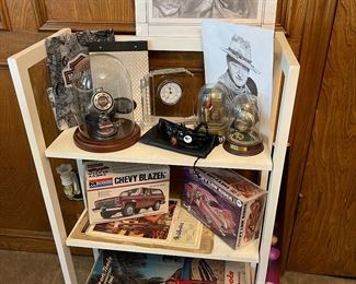 Harley Davidson Pocket Watch, John Wayne Pocket Watch, John Wayne Art and Figurine, Model Cars, Snap-on Tools Calendars