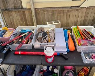 Garden Tools, Pool Toys, etc.