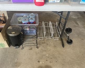 Trashcan, paper products, can organizers, etc.