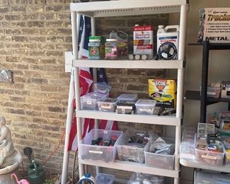 Gardening items, Garage items, PVC piping, sprinkler items, etc.