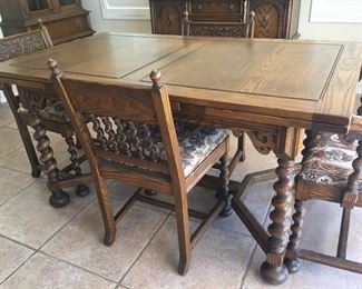 Antique draw leaf table