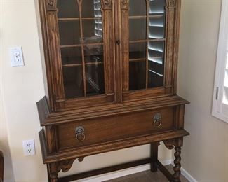 Antique small-size china hutch w/drawer