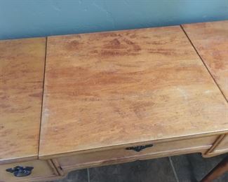 Top of antique dressing table