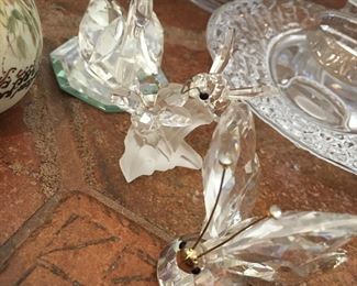 Hand blown glass small butterfly & others