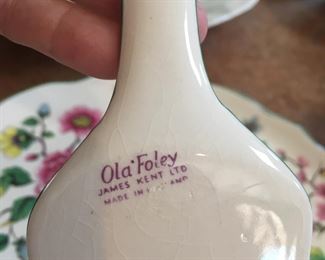 Old Foley serving plate & spatula