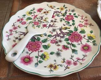 Old Foley serving plate & spatula