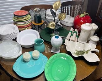 Nice selection of Fiesta ware both vintage and contemporary