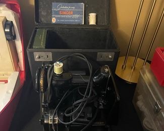 Vintage Singer featherweight sewing machine.