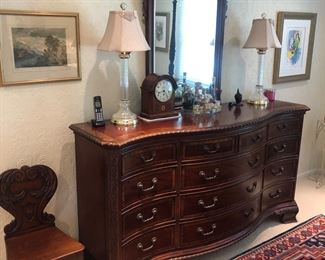 Dresser - Mirror - Lamps - Chair all available 
