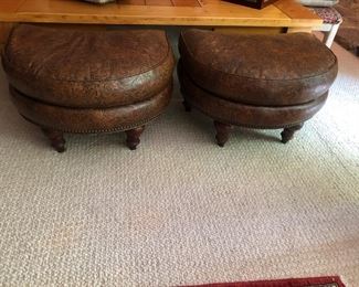 pair of ottomans Thomasville 