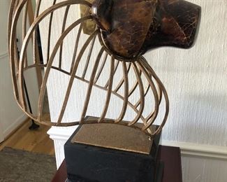 Maitland Smith lion statue with Tortoise face 