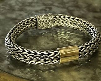 John Hardy 8” wheat bracelet in the largest MM