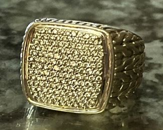 Huge 2+ carat John Hardy mens ring in the classic wheat design size 10