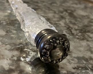 Victorian cut glass perfume bottle