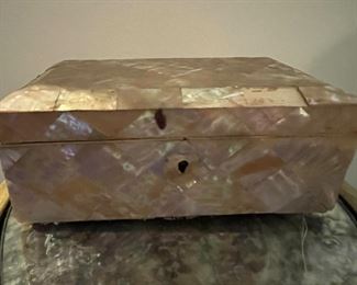 Fabulous as found Victorian shell box