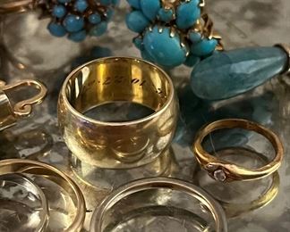 Antique gold bands