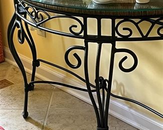 Heavy wrought iron console 