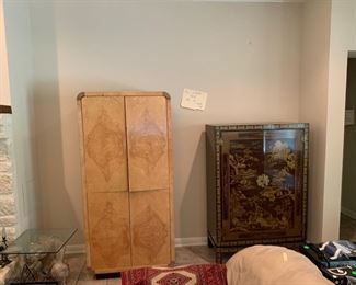 Japanese Brown Lacquer bar and a Burly Wood bar/entertainment 