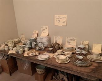 Multiple sets of china: Christian Dior, Lennox, and more