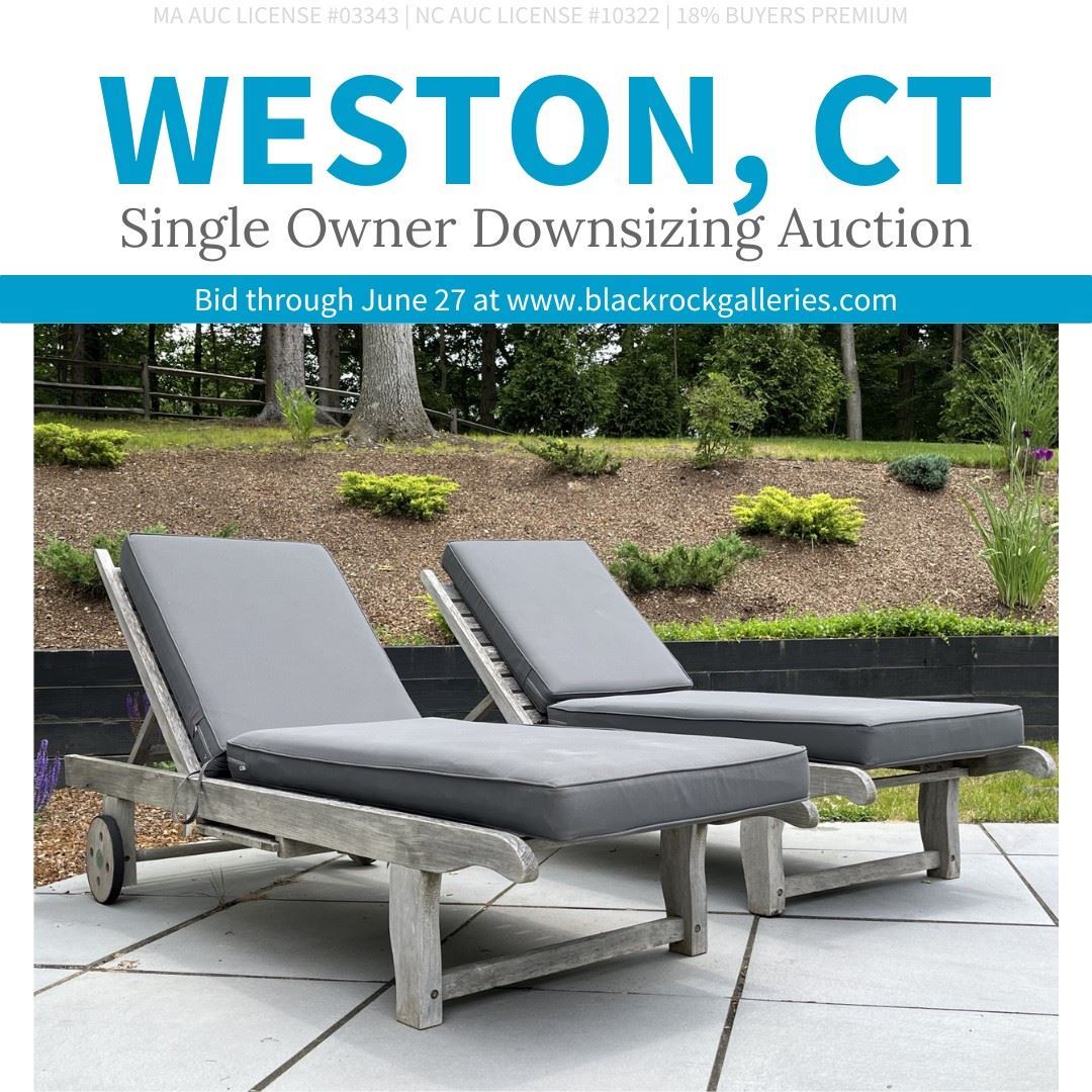 WESTON CT SINGLE OWNER DOWNSIZING AUCTION starts on 6/19/2023