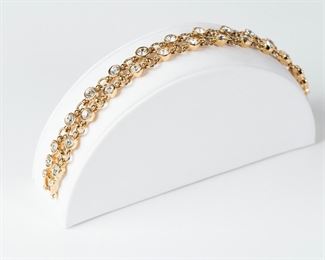 Swarovski Linked White Rhinestone Bracelet 