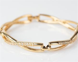 Swarovski Criss Cross Infinity Linked Bracelet 