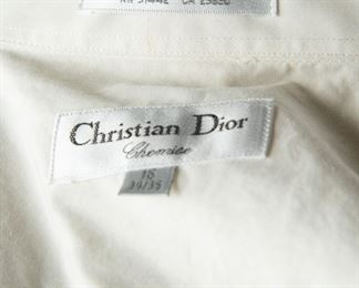 Vintage Christian Dior Chemise Cotton White Shirt - Size 16 34/35