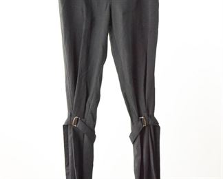 Dolce & Gabbana Wool Gray Pants Zipper Accents (Back) - Size 38 Made In Italy